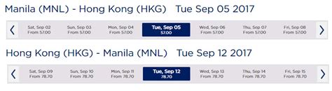 philippine airlines fare hong kong to manila